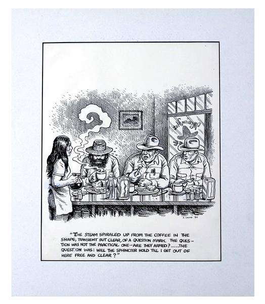 Robert Crumb Original Illustration for ''The Monkey Wrench Gang'' -- Measures 10.5'' x 12.75''